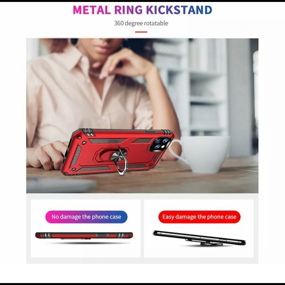 iPhone 11 Pro Max case with ring kickstand Green - Picture 3 of 7